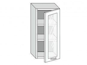 19.40.3 Шкаф настенный (h=913) на 400мм с 1-ой стекл. дверцей в Арамиле - aramil.magazin-mebel74.ru | фото