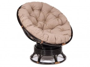 Кресло-качалка Papasan w 23/01 B с подушкой Antique brown, экошерсть Коричневый в Арамиле - aramil.magazin-mebel74.ru | фото