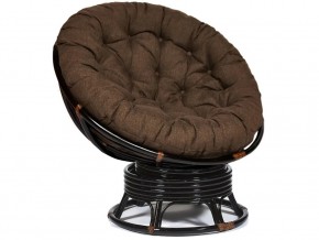 Кресло-качалка Papasan w 23/01 B с подушкой Antique brown, ткань Коричневый в Арамиле - aramil.magazin-mebel74.ru | фото