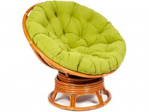 Кресло-качалка Papasan w 23/01 B с подушкой Cognac, флок Олива в Арамиле - aramil.magazin-mebel74.ru | фото