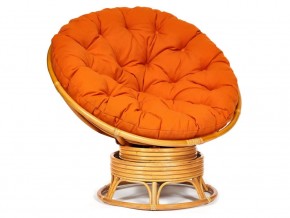 Кресло-качалка Papasan w 23/01 B с подушкой Honey, ткань Оранжевый в Арамиле - aramil.magazin-mebel74.ru | фото