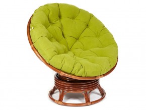 Кресло-качалка Papasan w 23/01 B с подушкой Pecan, флок Олива в Арамиле - aramil.magazin-mebel74.ru | фото