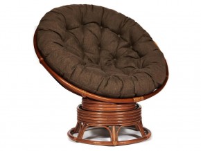 Кресло-качалка Papasan w 23/01 B с подушкой Pecan, ткань Коричневый в Арамиле - aramil.magazin-mebel74.ru | фото