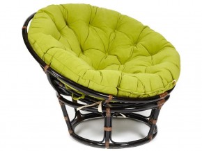 Кресло Papasan 23/01 W с подушкой Antique brown, флок Олива в Арамиле - aramil.magazin-mebel74.ru | фото