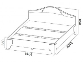 Кровать двойная (Без матраца 1,4*2,0) в Арамиле - aramil.magazin-mebel74.ru | фото