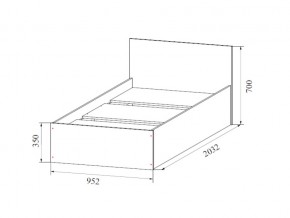 Кровать одинарная (Без матраца 0,9*2,0) в Арамиле - aramil.magazin-mebel74.ru | фото
