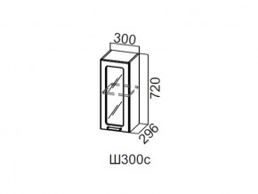 Ш300с/720 Шкаф навесной 300/720 (со стеклом) в Арамиле - aramil.magazin-mebel74.ru | фото