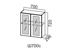 Ш700с/720 Шкаф навесной 700/720 (со стеклом) в Арамиле - aramil.magazin-mebel74.ru | фото