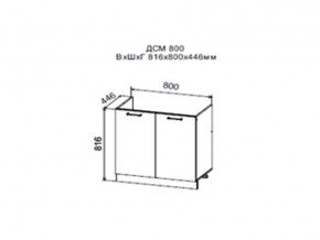 Шкаф нижний ДСМ800 под мойку в Арамиле - aramil.magazin-mebel74.ru | фото